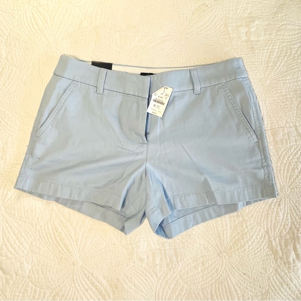 J. Crew Baby Blue Women's Classic Chini Shorts - Picture 2 of 5